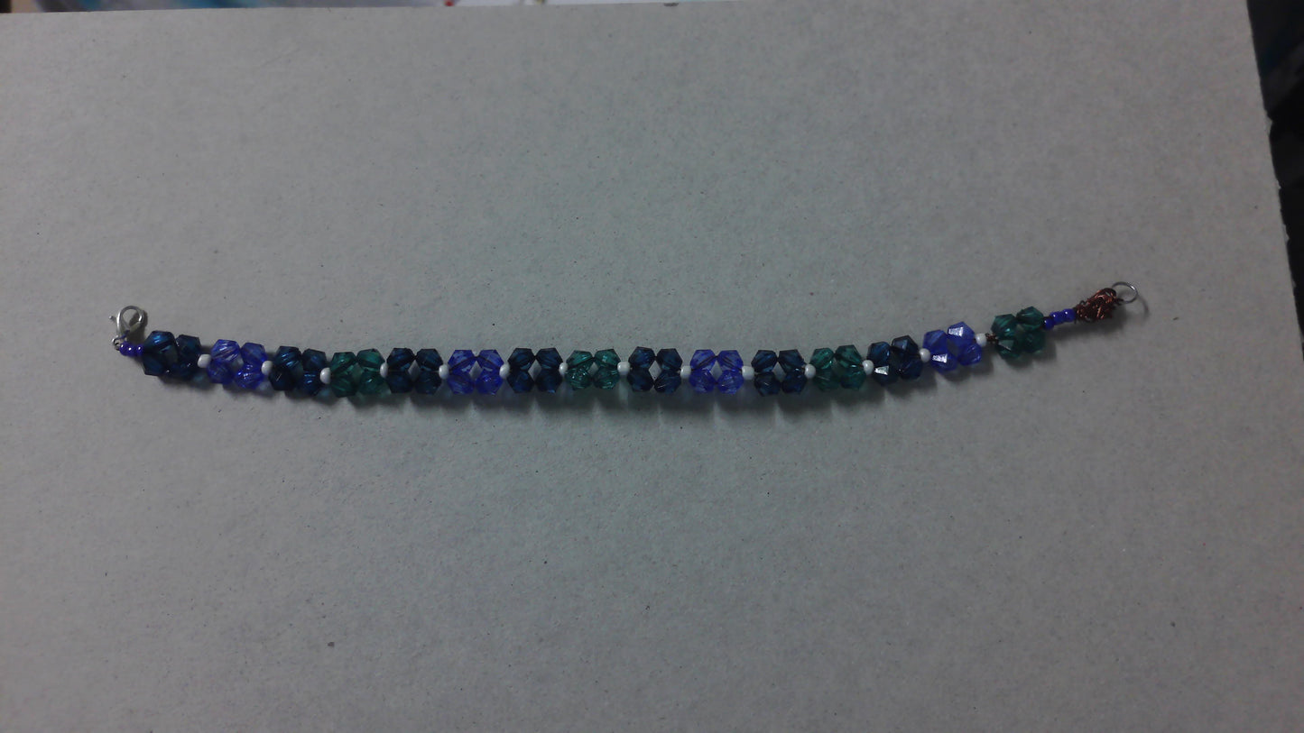 Ocean Depths - Handmade Beaded Bracelet