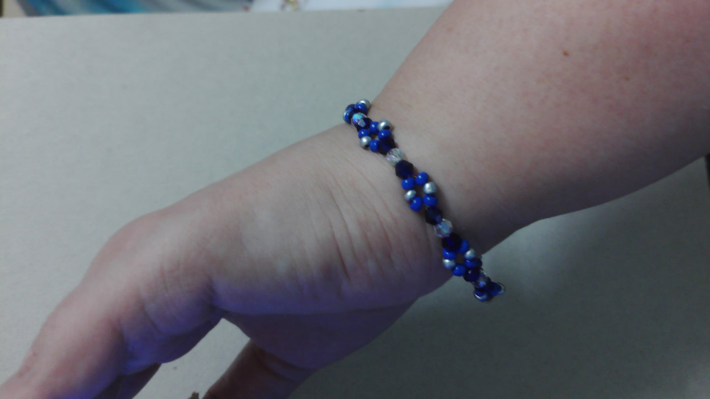 Midnight Ocean Treasures - Handmade Austrian Crystal Bracelet