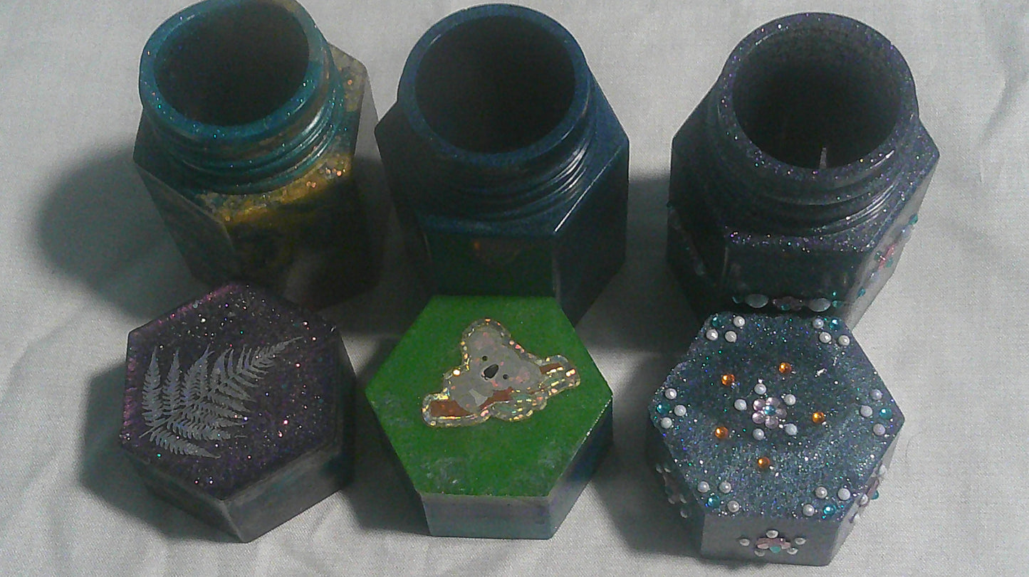 Resin art Jars