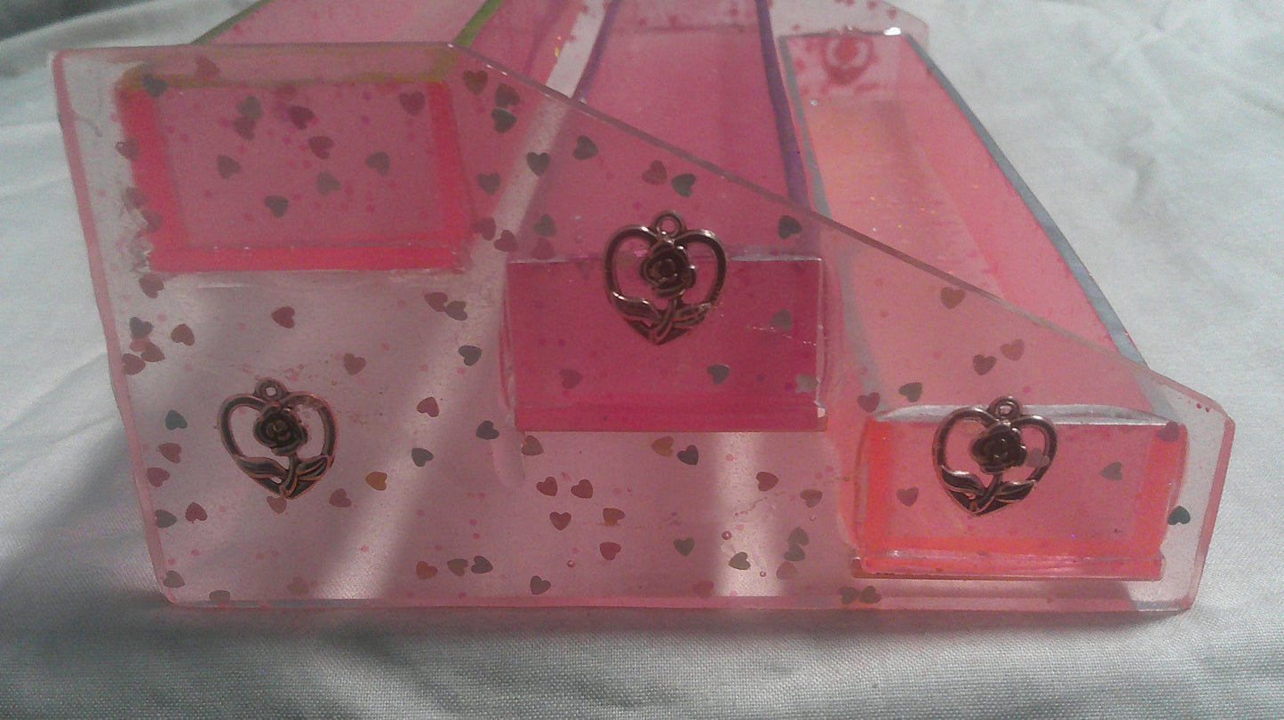Handmade Resin 3-Level Tiered Tray