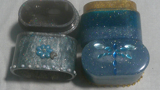 Handmade Resin Earbud Pod Case Holder
