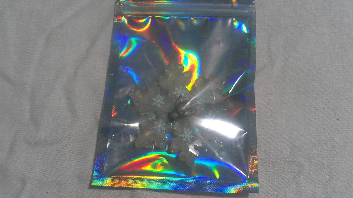 Handmade Resin Snowflake Ornament with Penguin