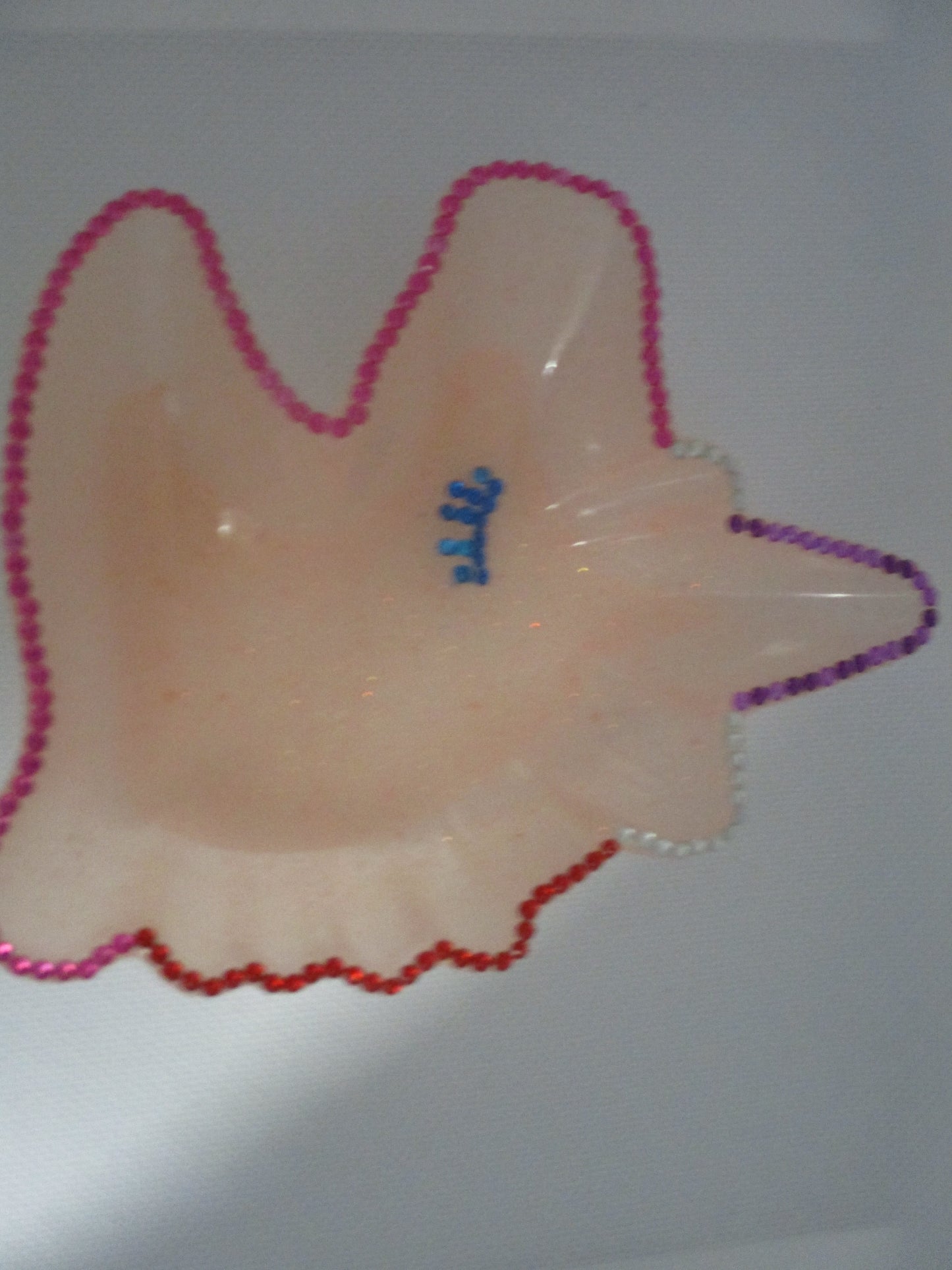 Handmade Unicorn Head Resin Dish with Crystal Drills - Trinket Storage