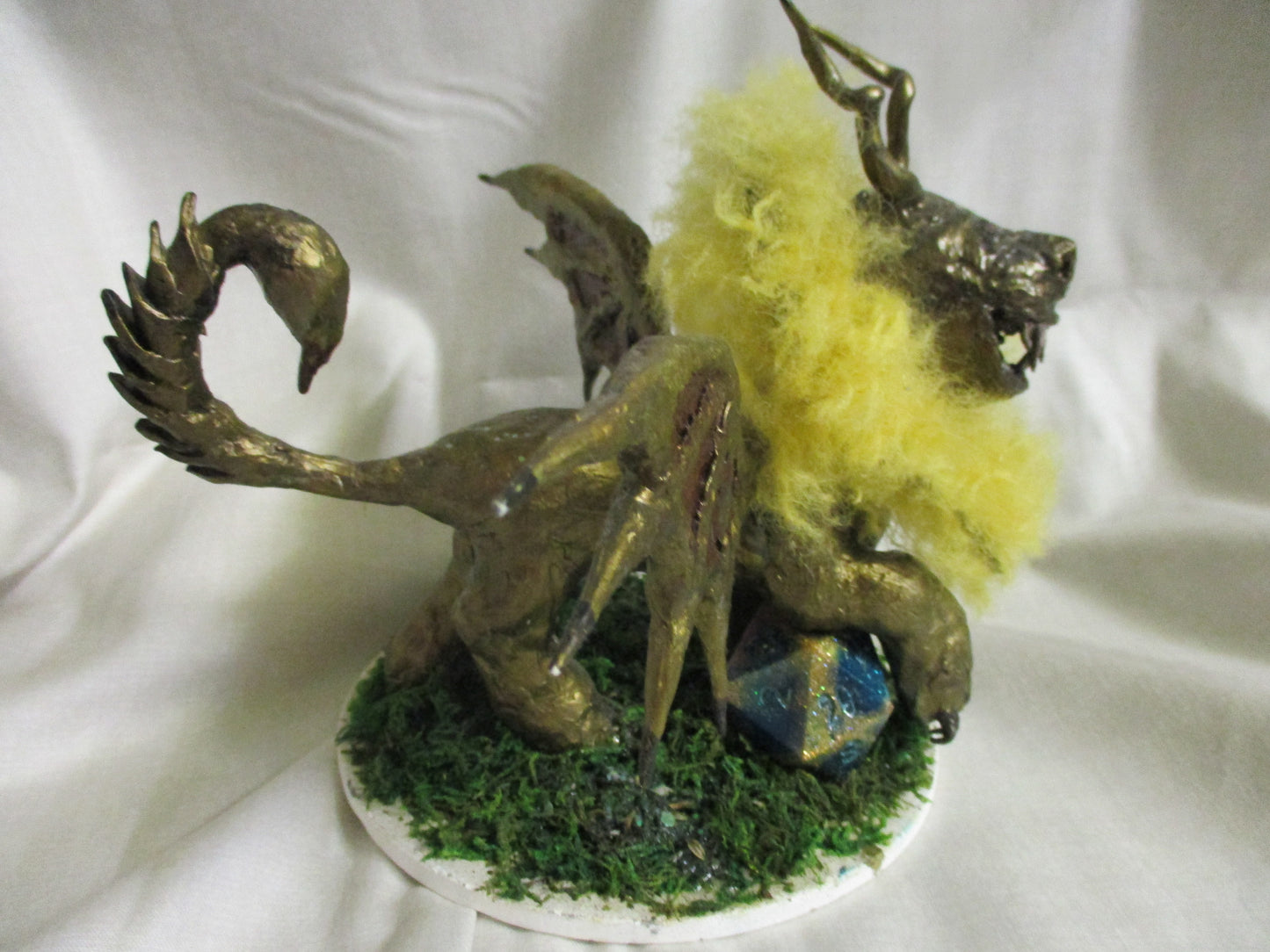 Handmade Manticore Clay Figurine - DND Tabletop Gaming Sculpture