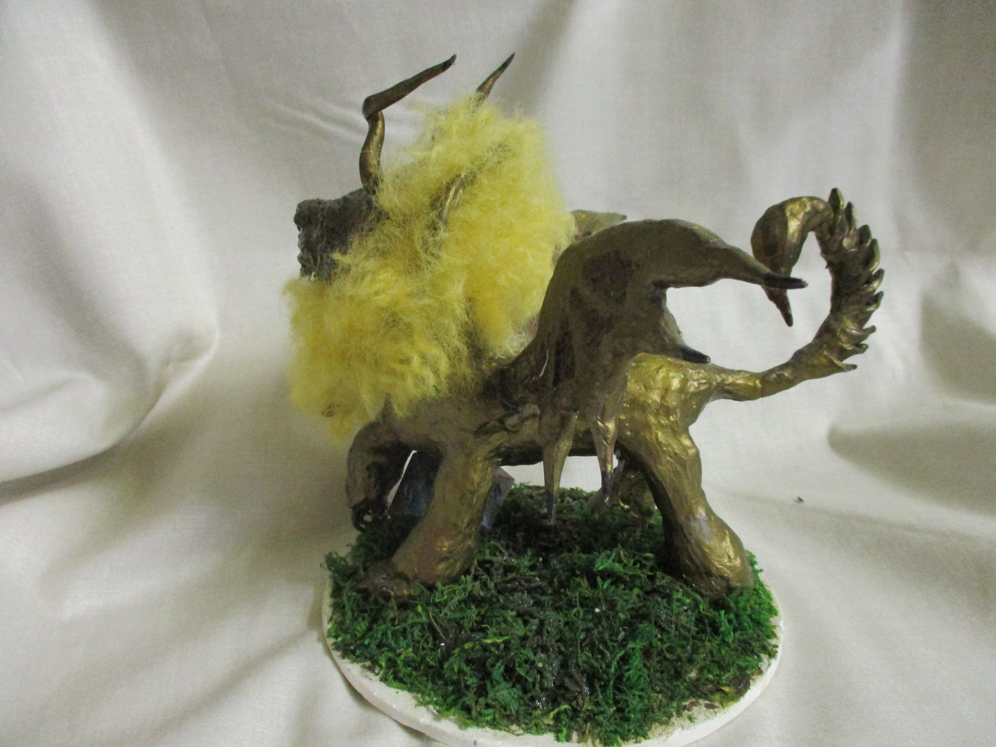 Handmade Manticore Clay Figurine - DND Tabletop Gaming Sculpture