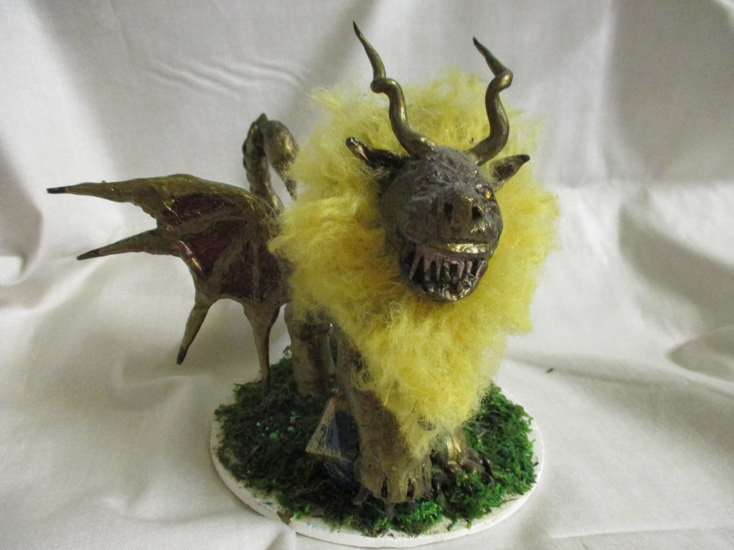 Handmade Manticore Clay Figurine - DND Tabletop Gaming Sculpture