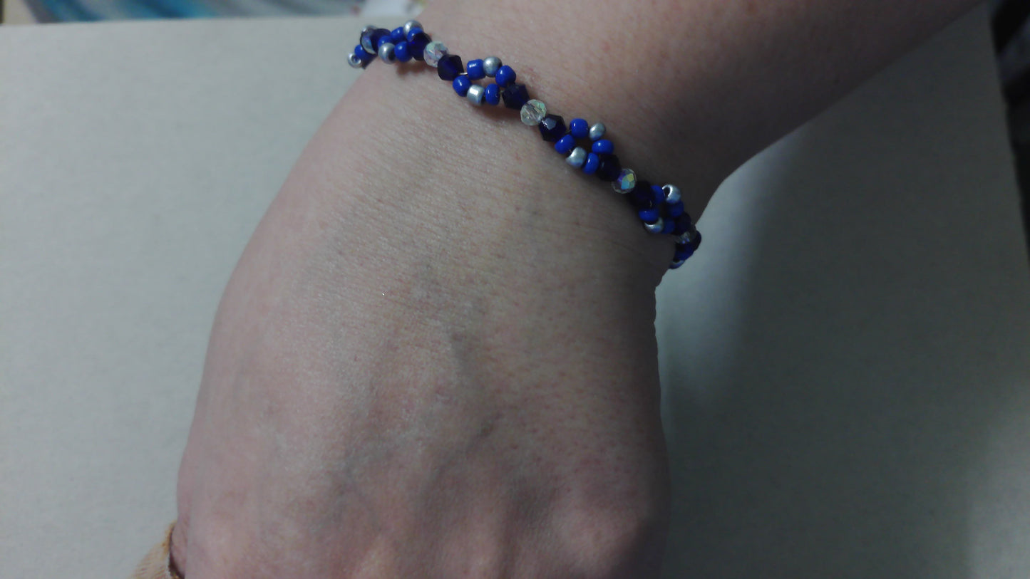 Midnight Ocean Treasures - Handmade Austrian Crystal Bracelet