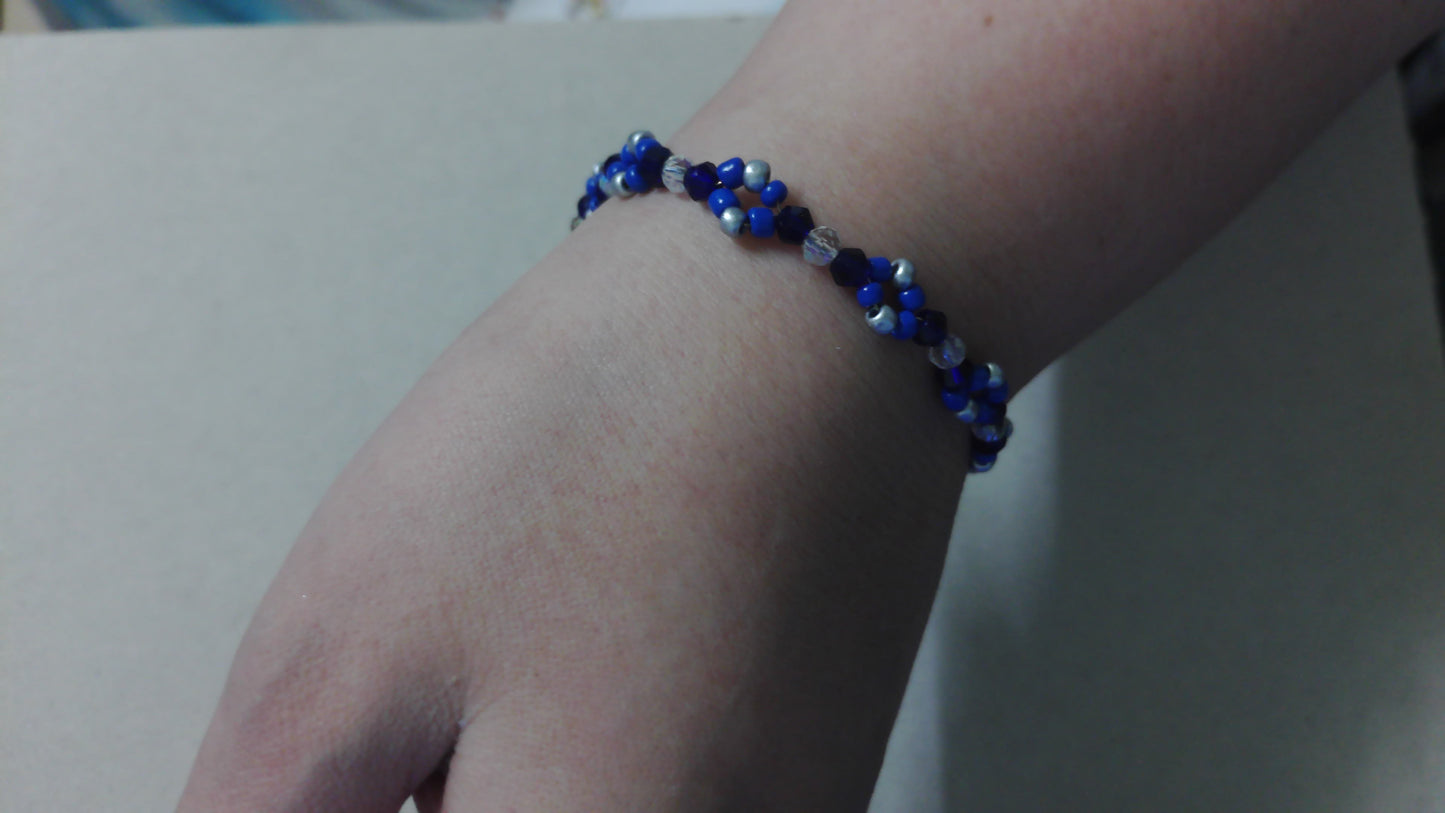 Midnight Ocean Treasures - Handmade Austrian Crystal Bracelet